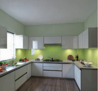 Picture of Ultra White & Vertonyx U-Shaped Kitchen